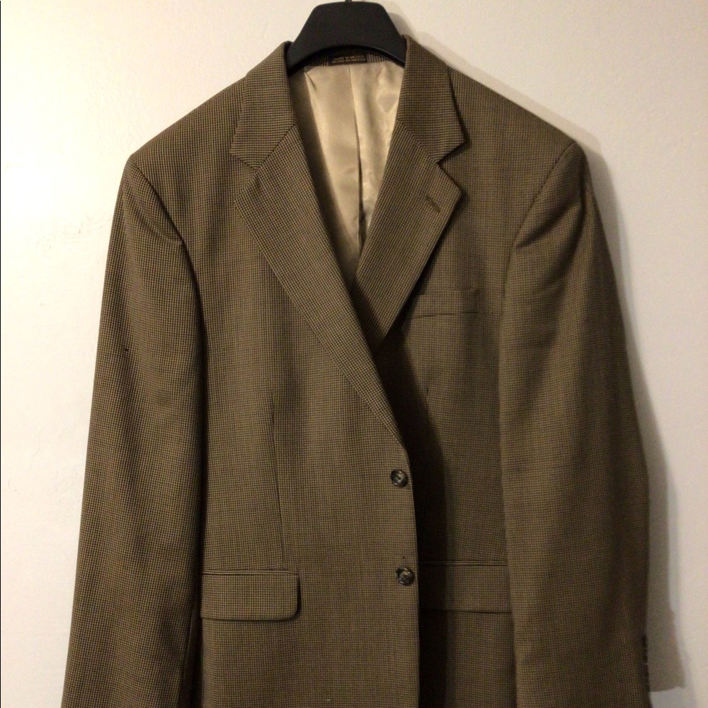 Stafford Sport Coat - Beige & Black Houndstooth